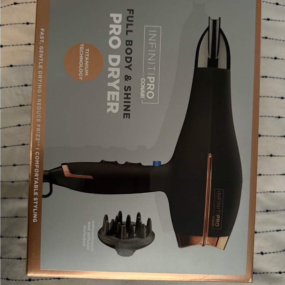 Black and Gold Pro Hair Dryer